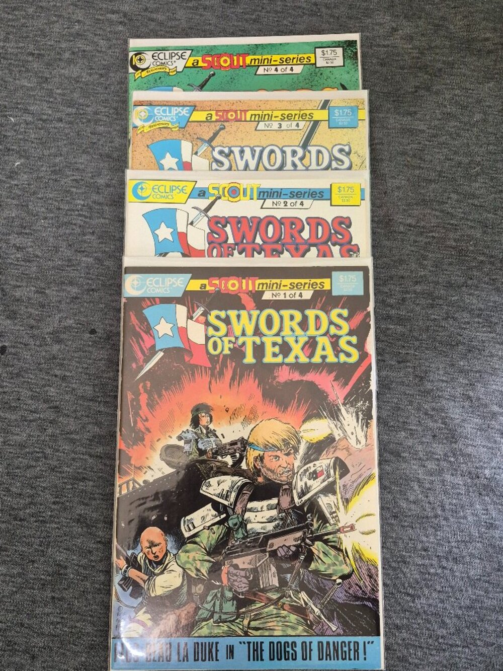 Swords of Texas #1-4 Complete Set (1987 Eclipse Comics) Scout Spin-Off B&B